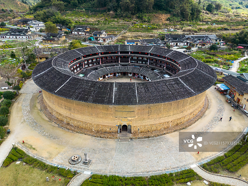 漳州华安土楼群风光图片素材