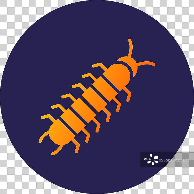 蜈蚣图形圆形渐变图标图片素材