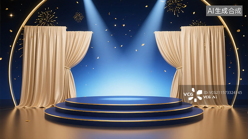【AI数字艺术】鎏金舞台盛景图片素材