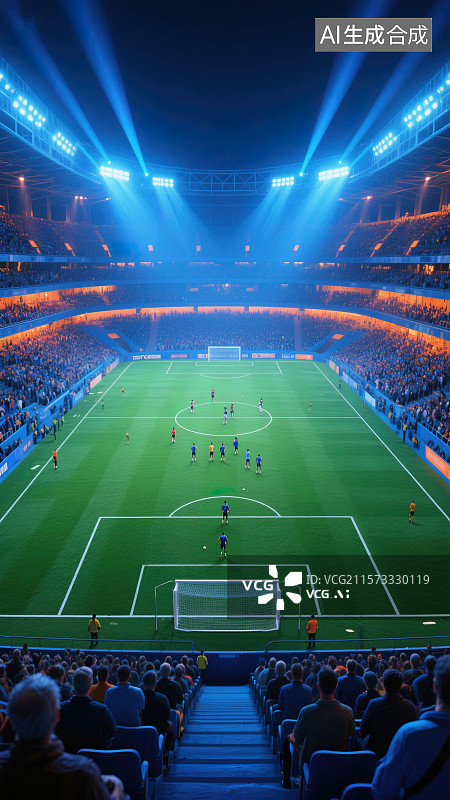 【AI数字艺术】绿茵场上的激情呐喊图片素材