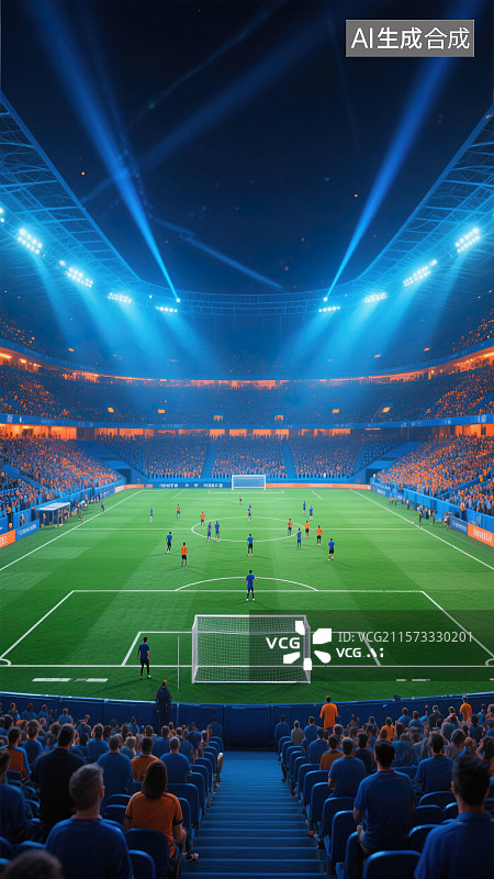 【AI数字艺术】绿茵场上的激情呐喊图片素材