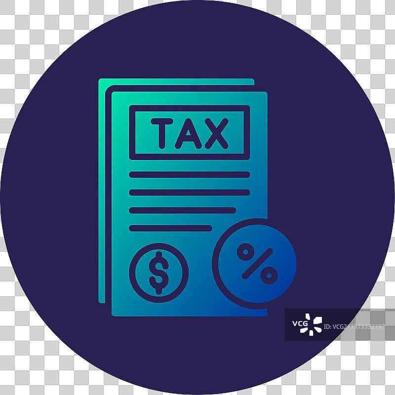 税务顾问图标，圆形渐变设计图片素材