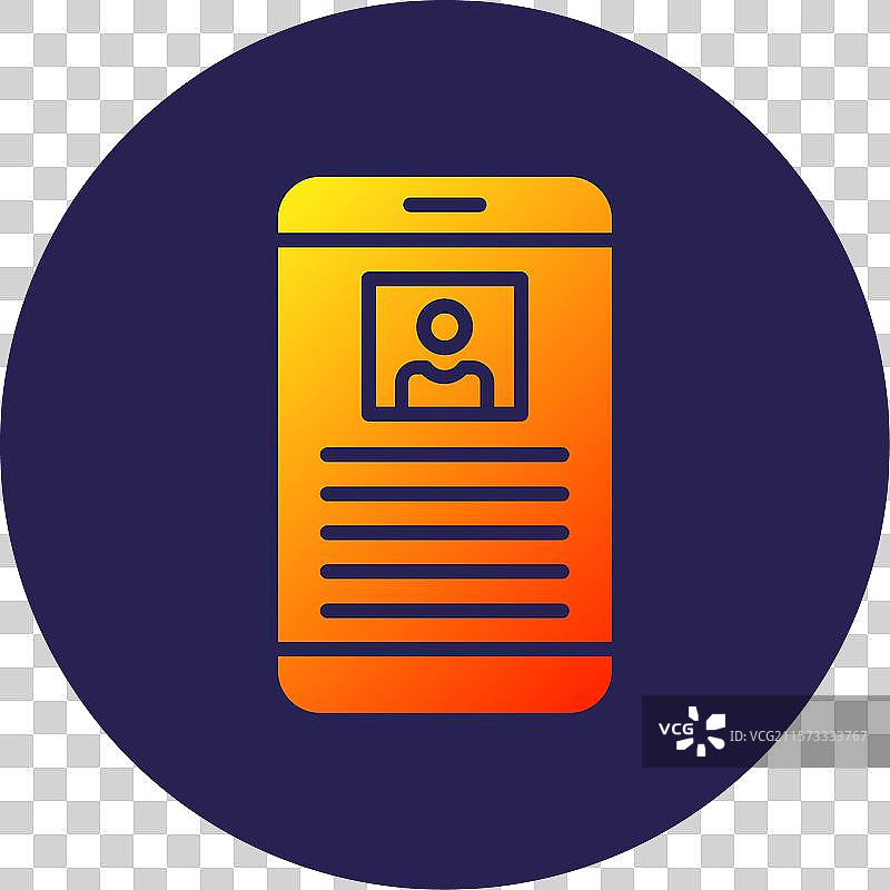 个人资料图标，圆形渐变设计图片素材