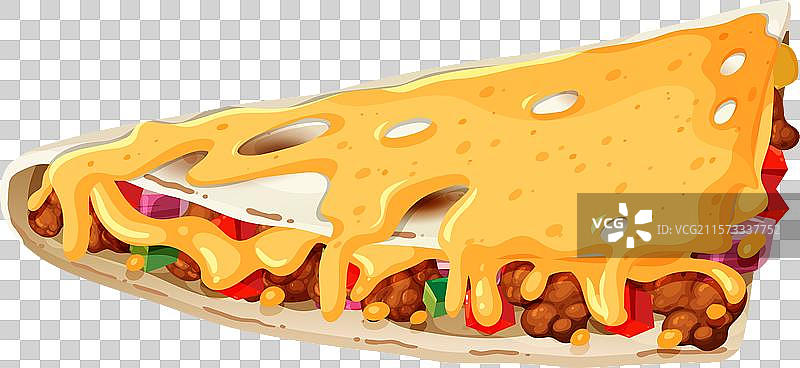 令人垂涎的墨西哥菜，配有融化的奶酪图片素材