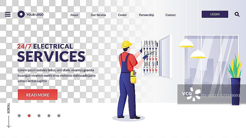 电工修理电力并安装保险丝图片素材