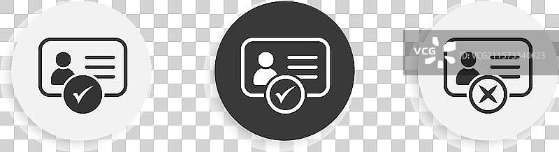 带有圆形勾选的身份证图片素材