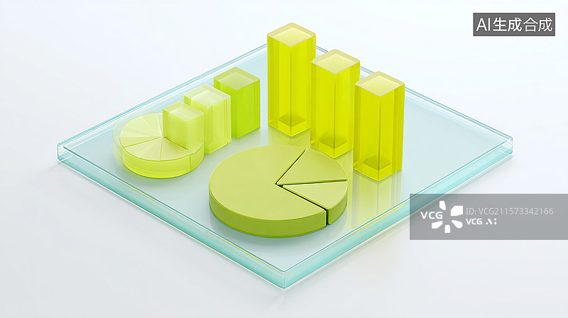 【AI数字艺术】图表解读商业趋势 商务数据可视化分析图片素材