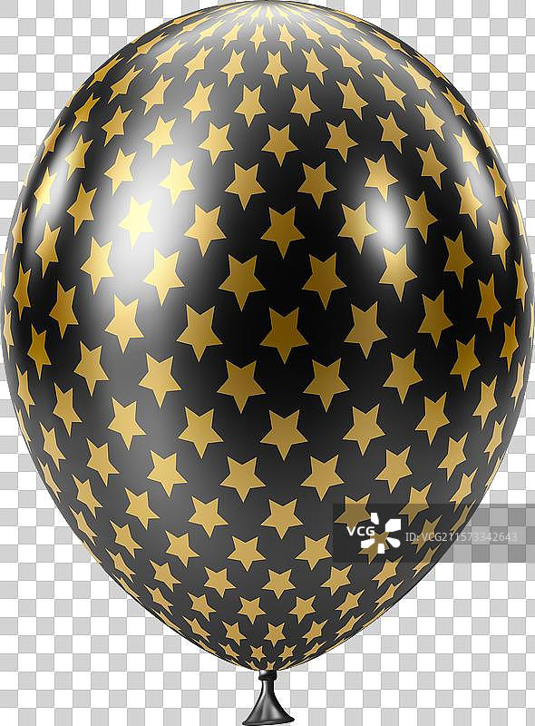 黑色金色气球奢华逼真的气球图片素材