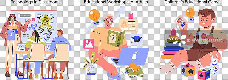 知识共享平面图图片素材