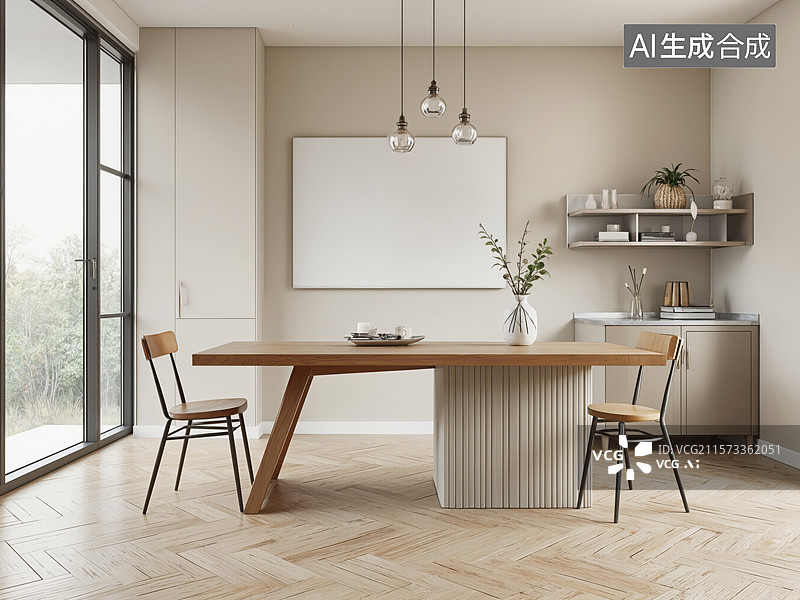 【AI数字艺术】现代简约餐厅图片素材