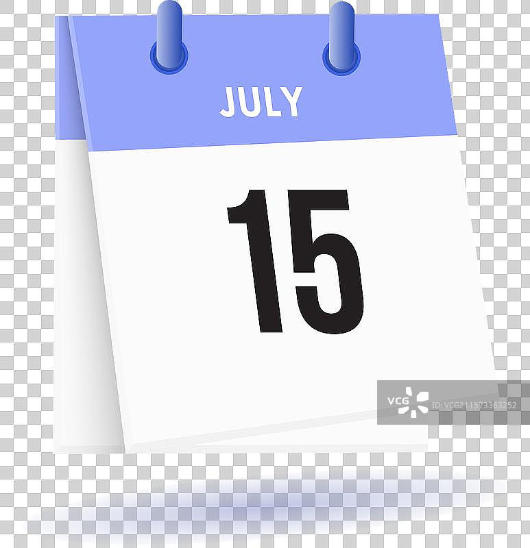 七月十五日 - 日历和时间规划器每日使用图片素材