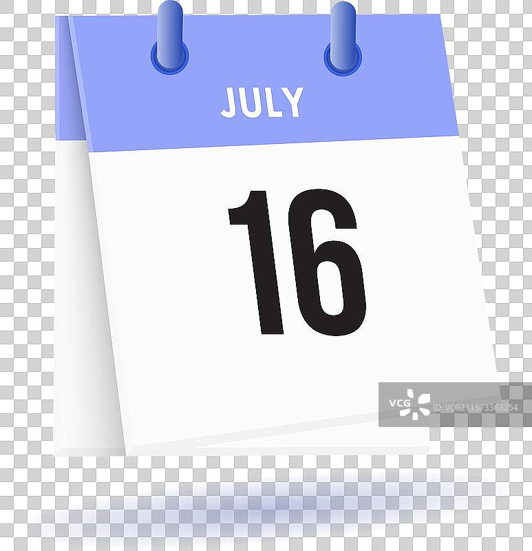 七月十六日 - 日历和时间规划器每日使用图片素材