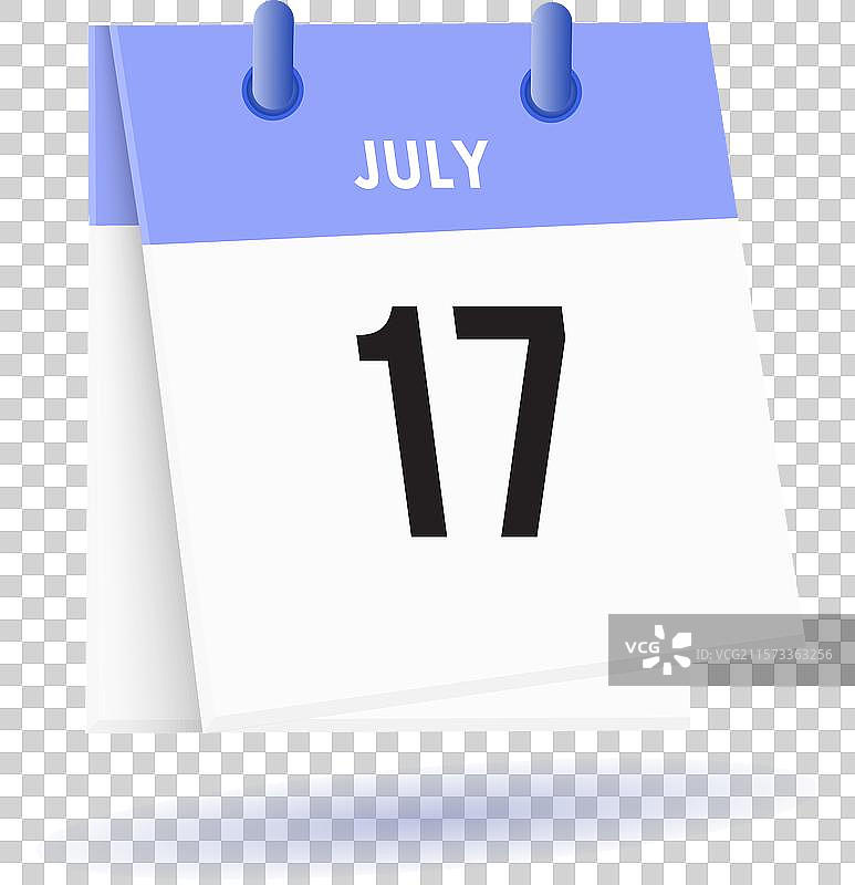7月17日 - 日历和时间规划器每日使用图片素材
