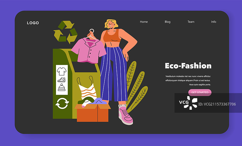 时尚趋势平面图图片素材