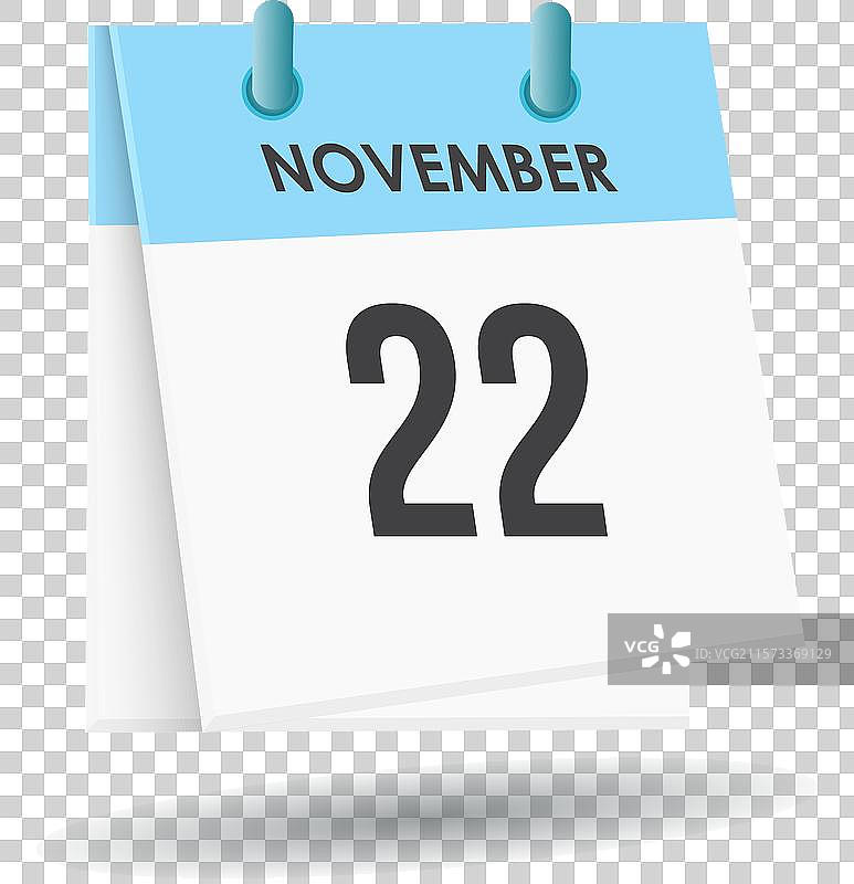 11月22日 - 日历和时间规划器每日使用图片素材