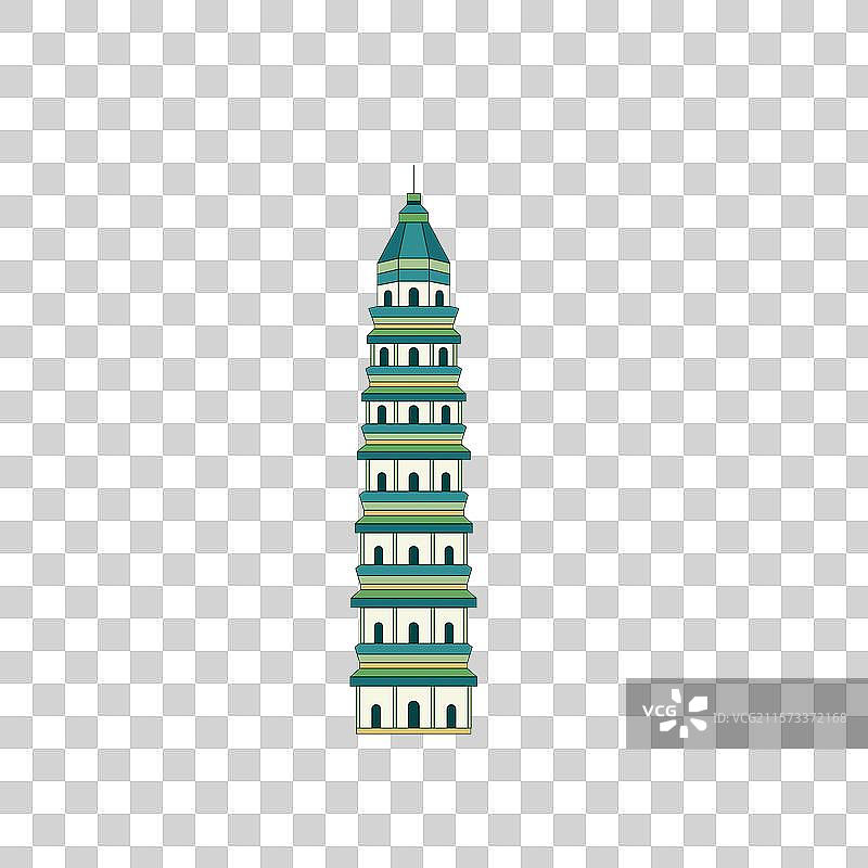 苏州虎丘山佛塔图片素材