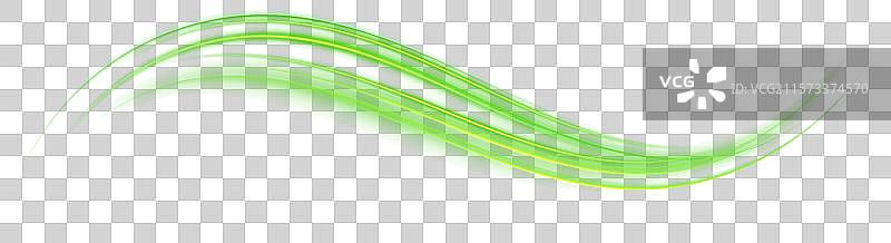 发光的绿色光环，流畅而柔和图片素材