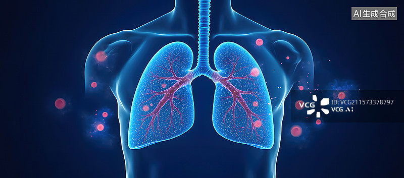 【AI数字艺术】肺部感染的医学影像图片素材
