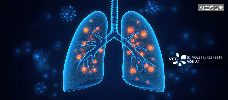 【AI数字艺术】肺部感染的医学影像图片素材