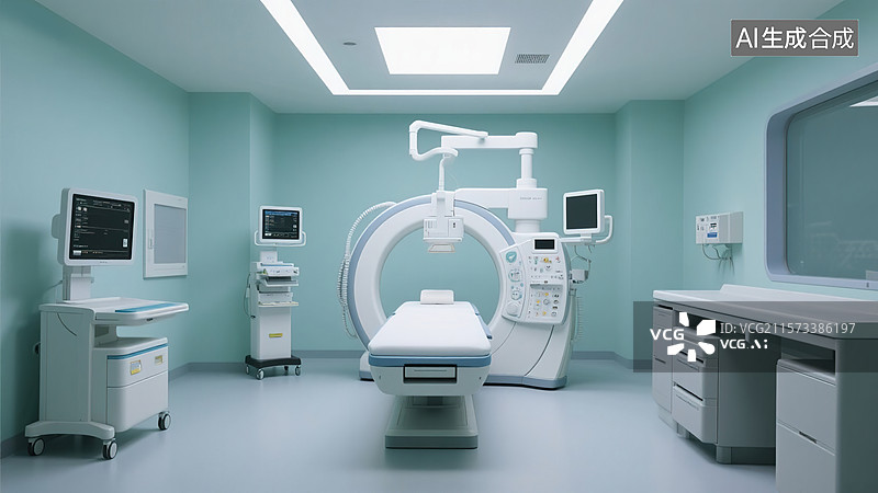【AI数字艺术】医疗影像室的 CT 设备图片素材