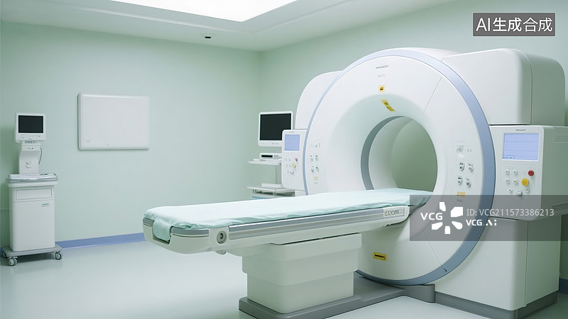 【AI数字艺术】医疗影像室的 CT 设备图片素材