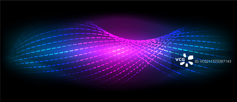霓虹波浪线与混合效果图片素材