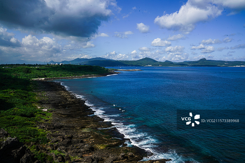 台湾省屏东县恒春镇猫鼻头海滨风光图片素材