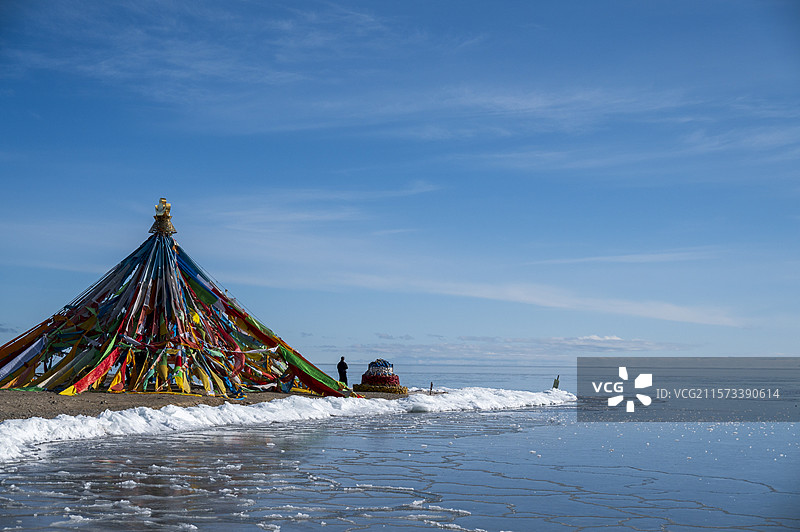 青海湖东格乐观景台图片素材