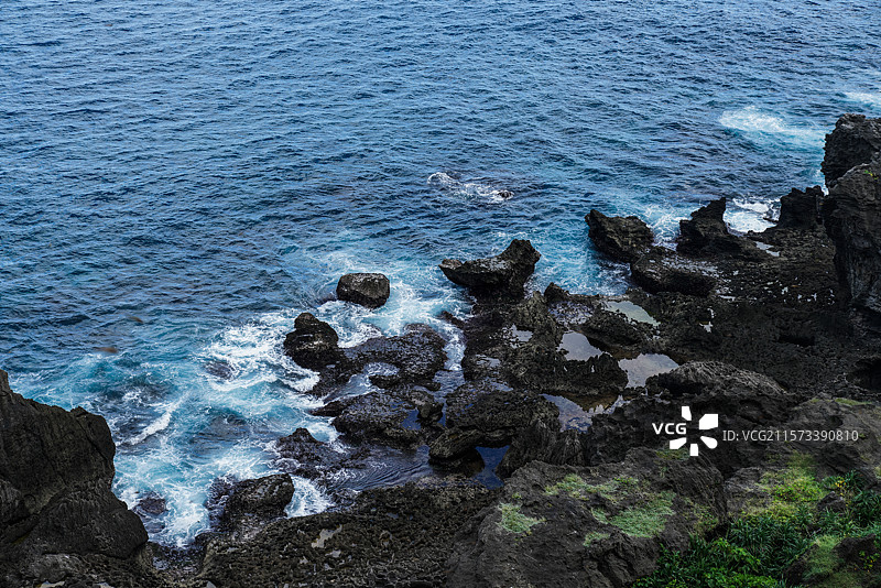 台湾省屏东县恒春镇猫鼻头海滨风光图片素材