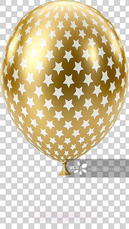金色白色气球奢华逼真的气球图片素材