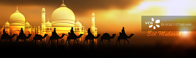 优雅的背景横幅，祝您开斋节快乐图片素材