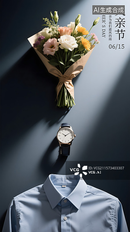 【AI数字艺术】父亲节简约海报图片素材