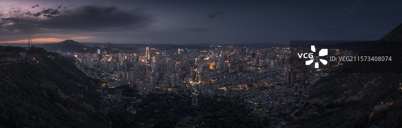 兰州夜景全景图片素材