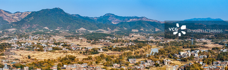 苍梧县 石桥镇 乌海线 龙盘村 城市 航拍图片素材