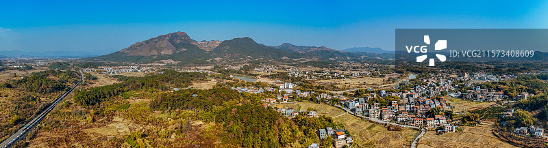 苍梧县 石桥镇 乌海线 龙盘村 城市 航拍图片素材