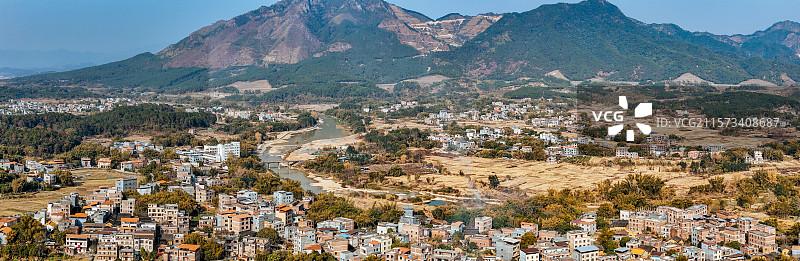 苍梧县 石桥镇 乌海线 龙盘村 城市 航拍图片素材