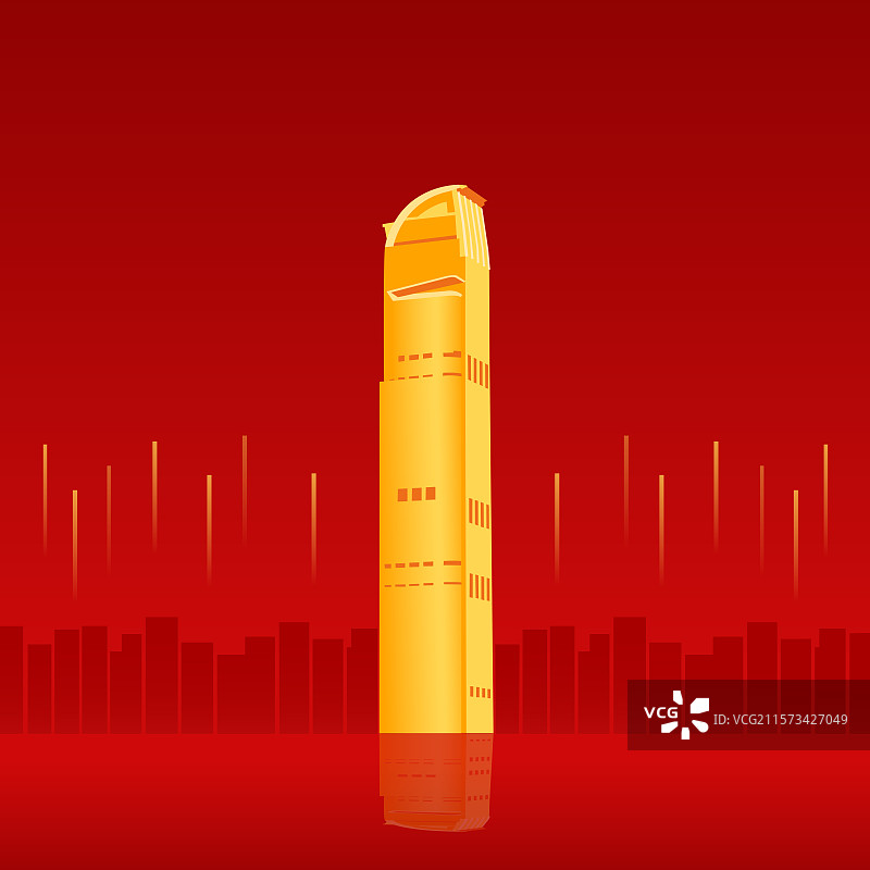 香港如心广场红金高端新年春节签约仪式峰会商务年会研讨会展论坛背景邀请函矢量插画图片素材