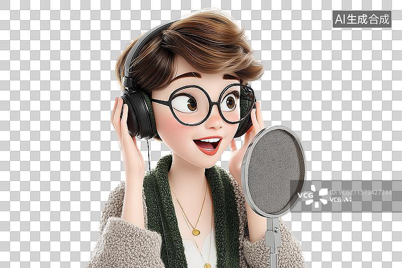 【AI数字艺术】自媒体播客图片素材