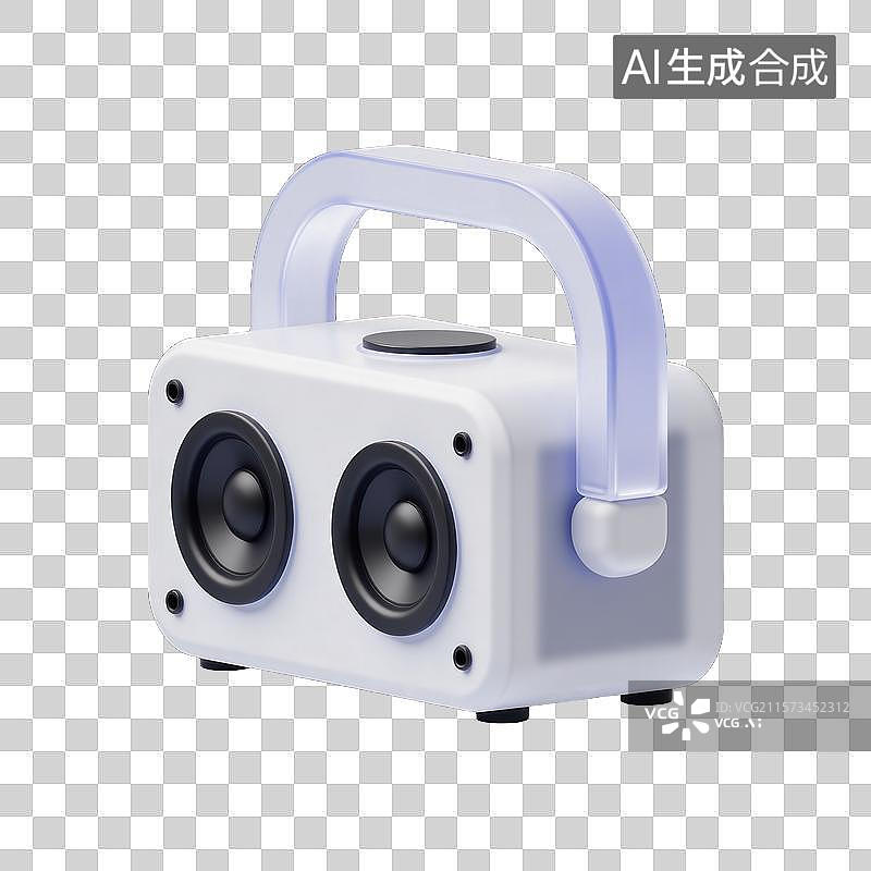 【AI数字艺术】复古风潮的便携音箱，蓝牙音箱音乐播放器图片素材
