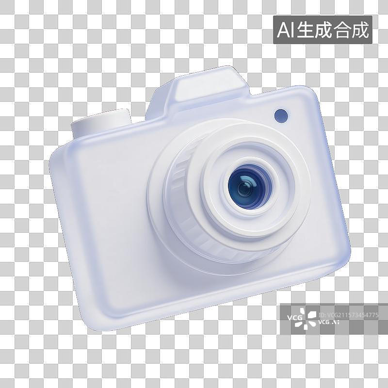 【AI数字艺术】简约风白色相机，创意相机模型，摄影照相图片素材