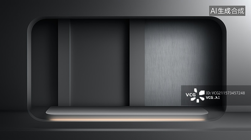 【AI数字艺术】金属质感的平台图片素材