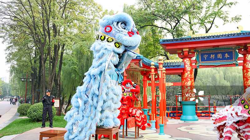 舞狮子图片素材