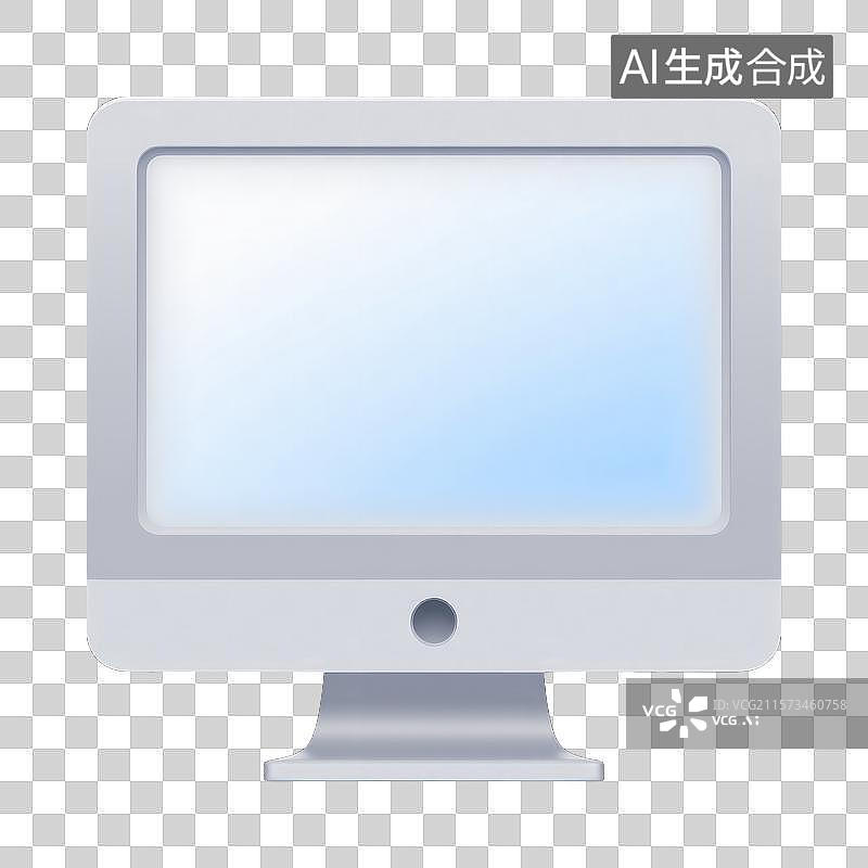 【AI数字艺术】科技感桌面显示器，台式电脑，办公用品图片素材