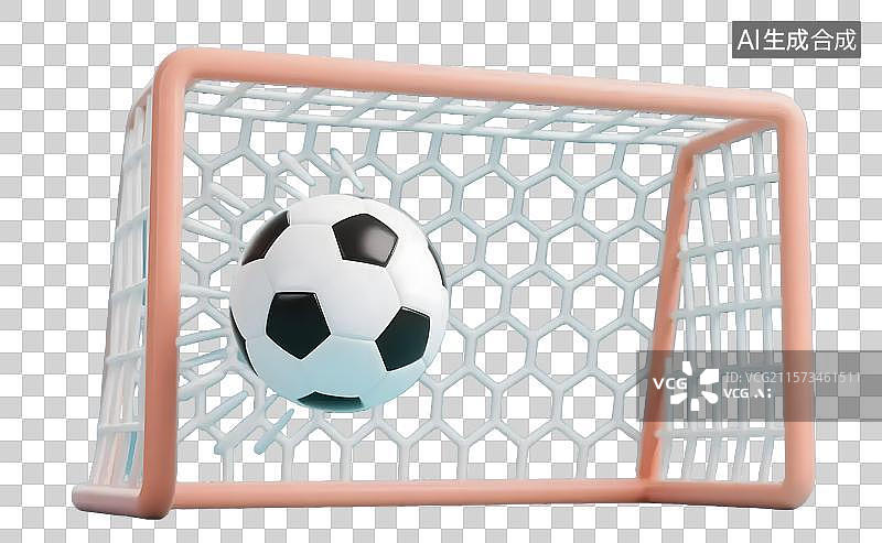 【AI数字艺术】足球破门瞬间图片素材