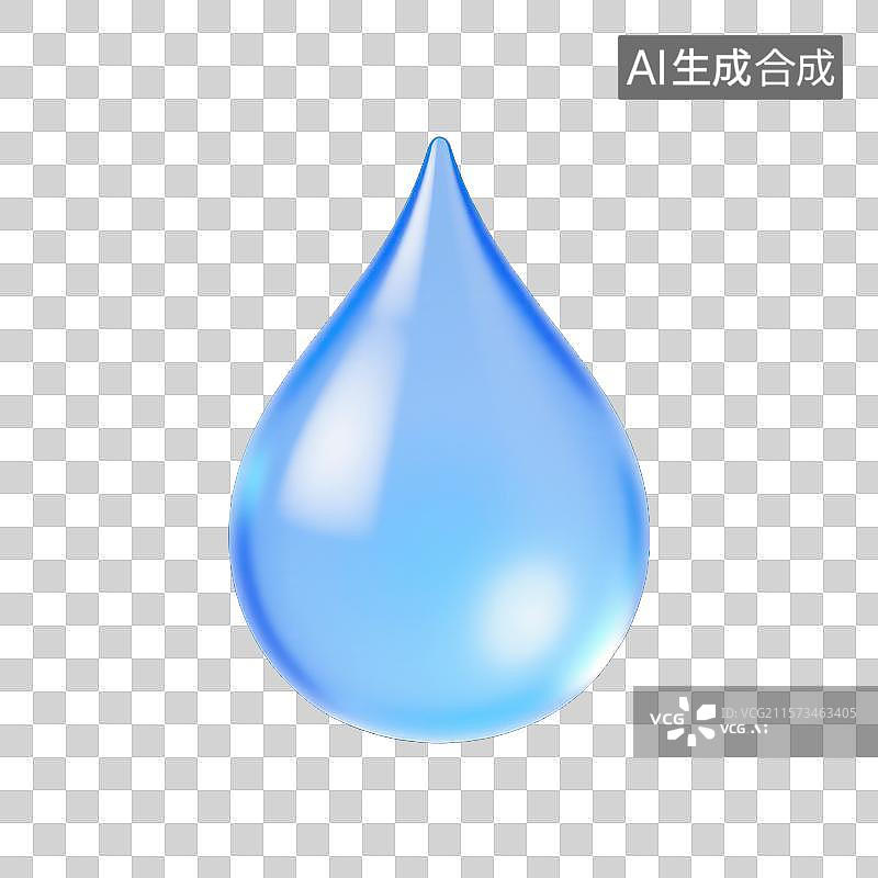 【AI数字艺术】晶莹剔透的水滴，纯净水滴，能源水资源图片素材