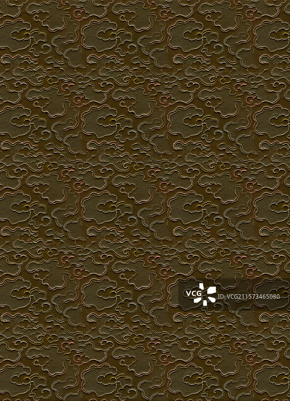 织有祥云图案的纺织品，绸缎图片素材