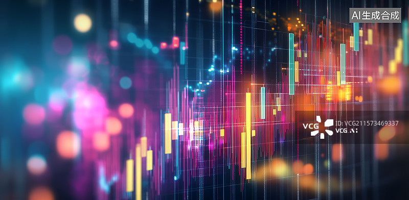 【AI数字艺术】金融数据可视化图表图片素材