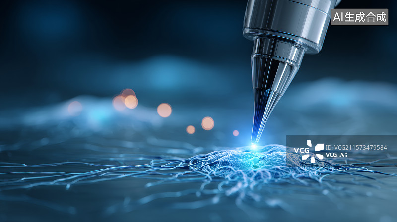 【AI数字艺术】智能笔尖触控唤醒数字神经系统图片素材