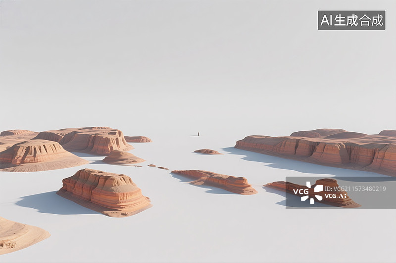【AI数字艺术】雅丹地貌水上雅丹地貌图片素材