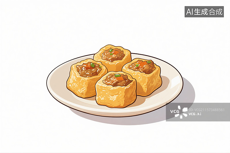 【AI数字艺术】豆腐酿酿豆腐图片素材